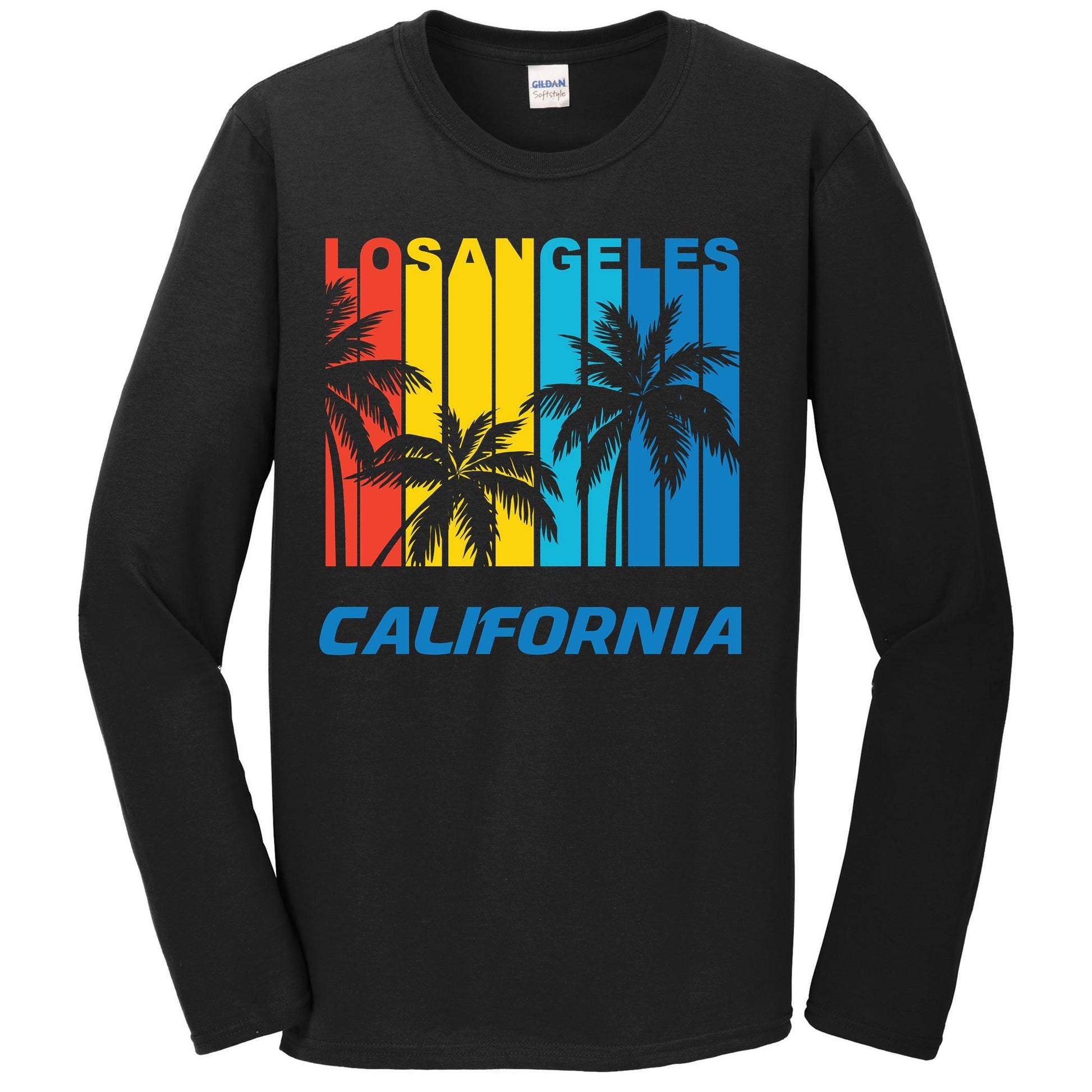 Retro Los Angeles California Palm Trees Vacation Long Sleeve T-Shirt
