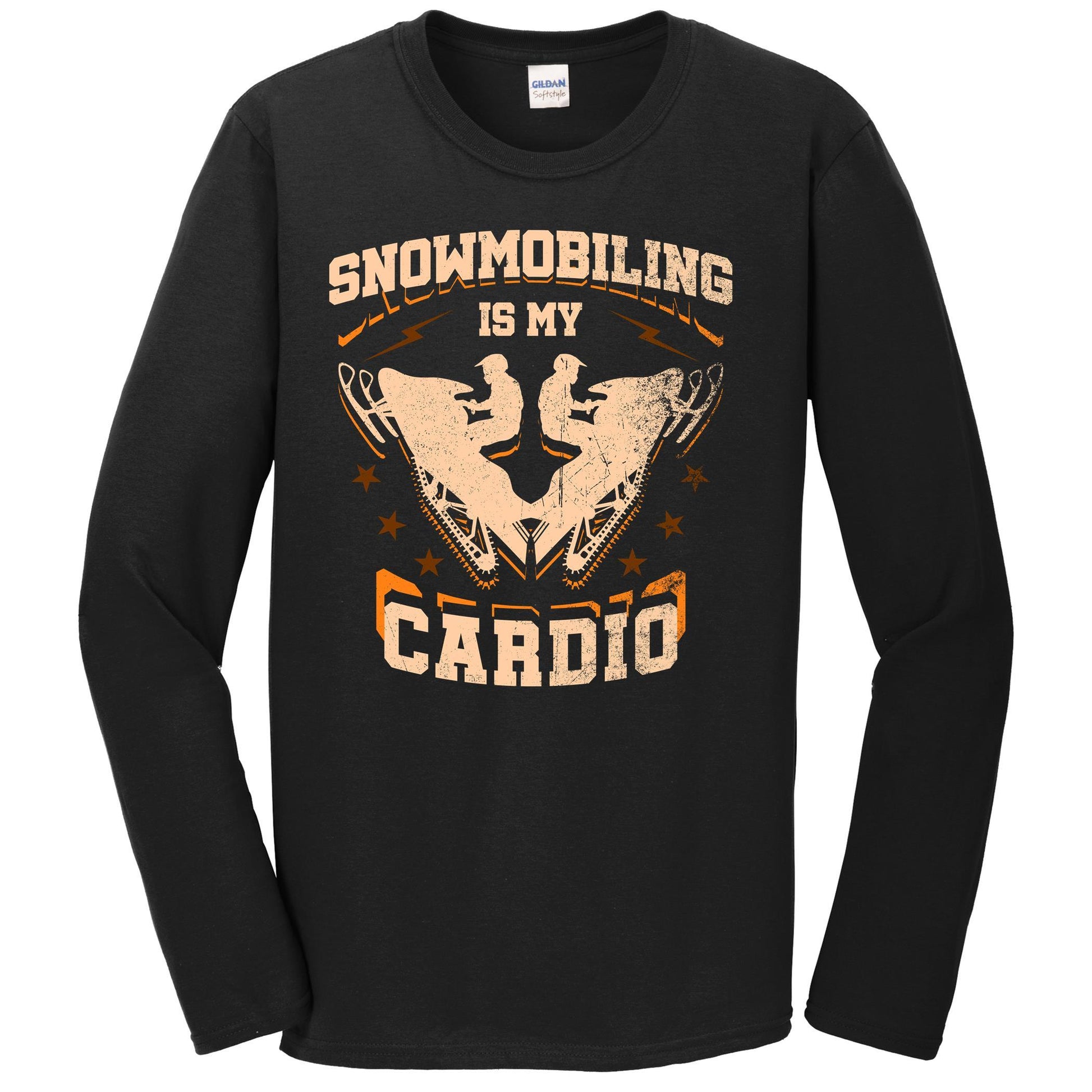 Snowmobiling Is My Cardio Funny Snowmobile Long Sleeve T-Shirt