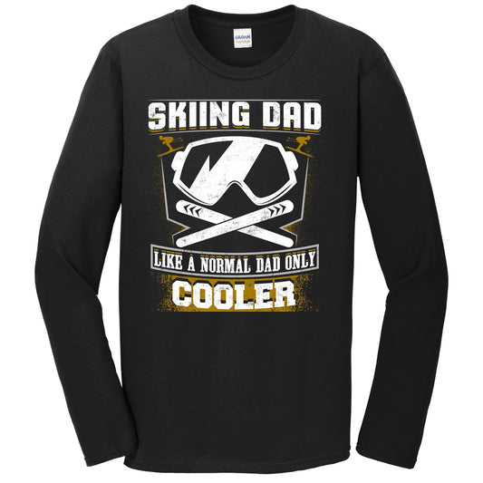 Skiing Dad Like A Normal Dad Only Cooler Father's Day Long Sleeve T-Shirt