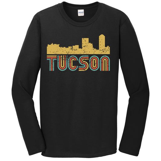 Retro Tucson Arizona Skyline Long Sleeve T-Shirt