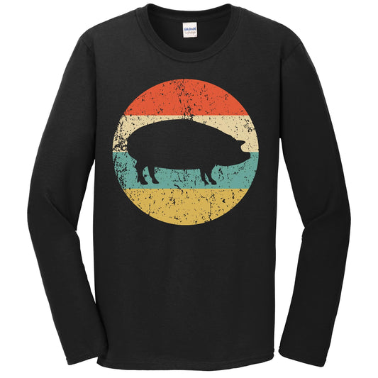 Pig Roast Retro Style BBQ Cookout Long Sleeve T-Shirt