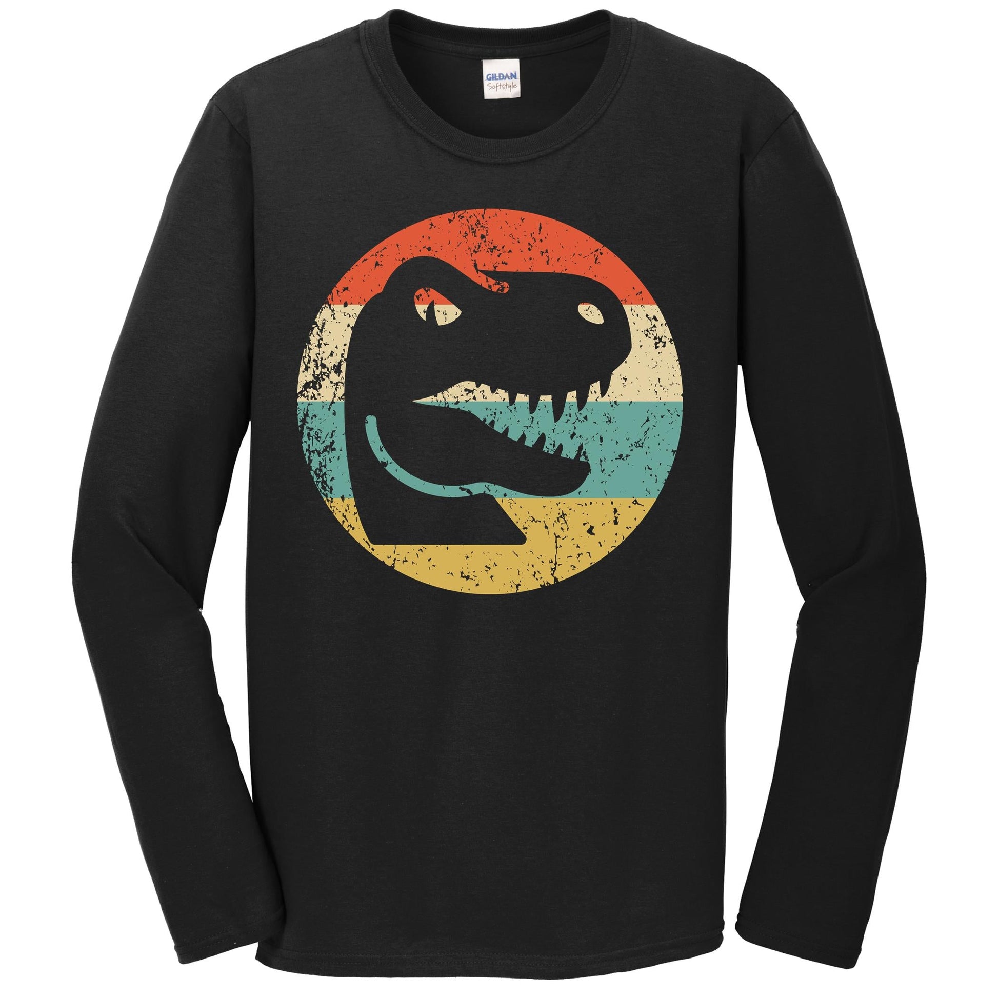 Tyrannosaurus Rex T Rex Retro Style Dinosaur Long Sleeve T-Shirt