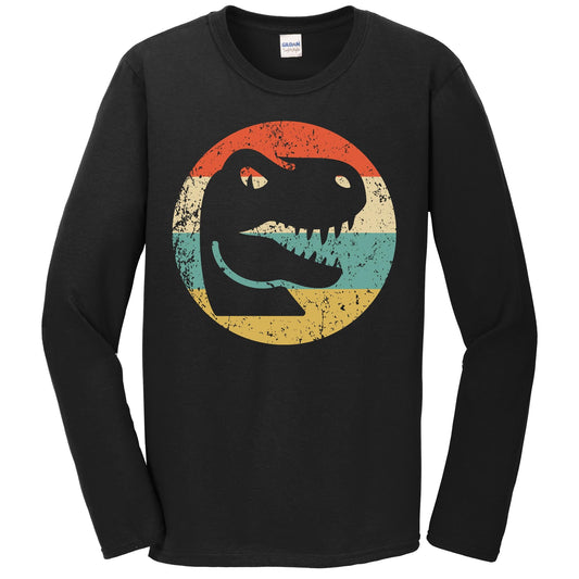 Tyrannosaurus Rex T Rex Retro Style Dinosaur Long Sleeve T-Shirt