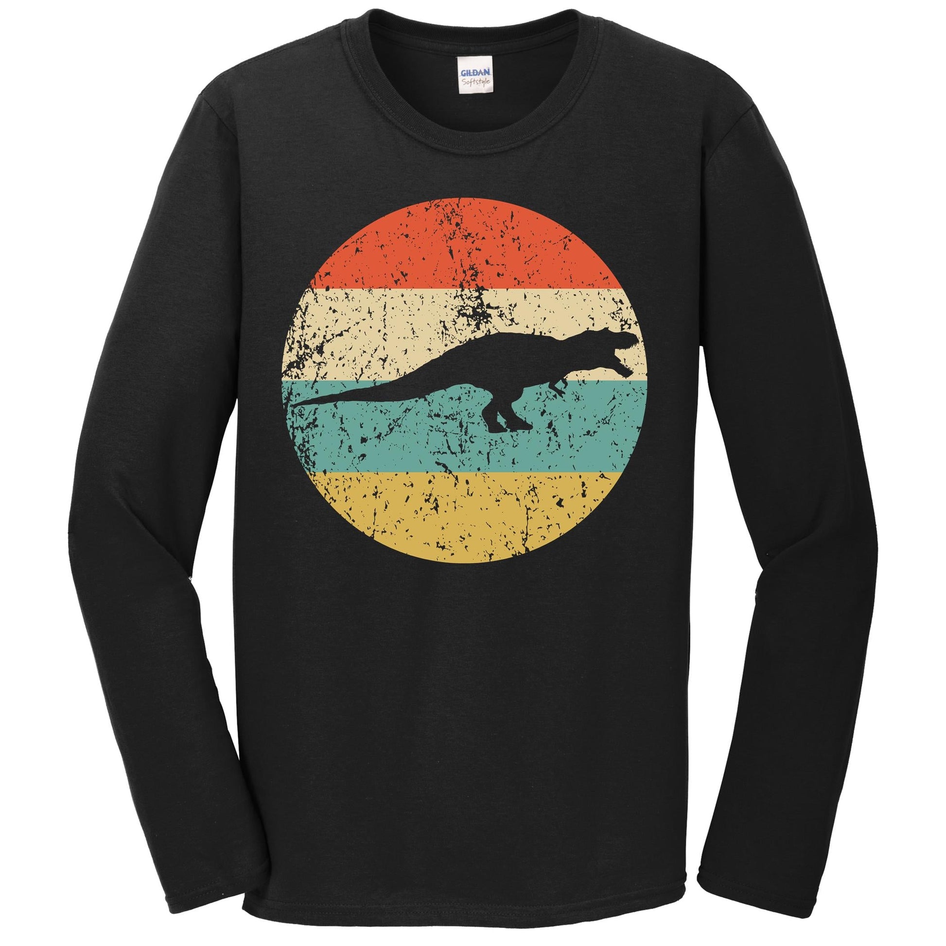 Tyrannosaurus Rex T Rex Retro Style Dinosaur Long Sleeve T-Shirt