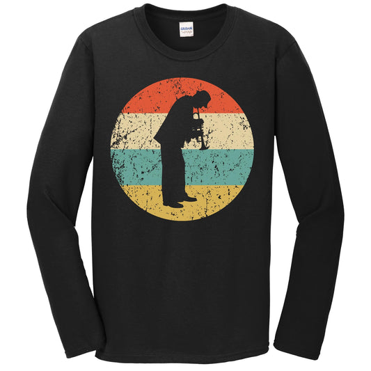 Trumpet Player Retro Style Music Long Sleeve T-Shirt