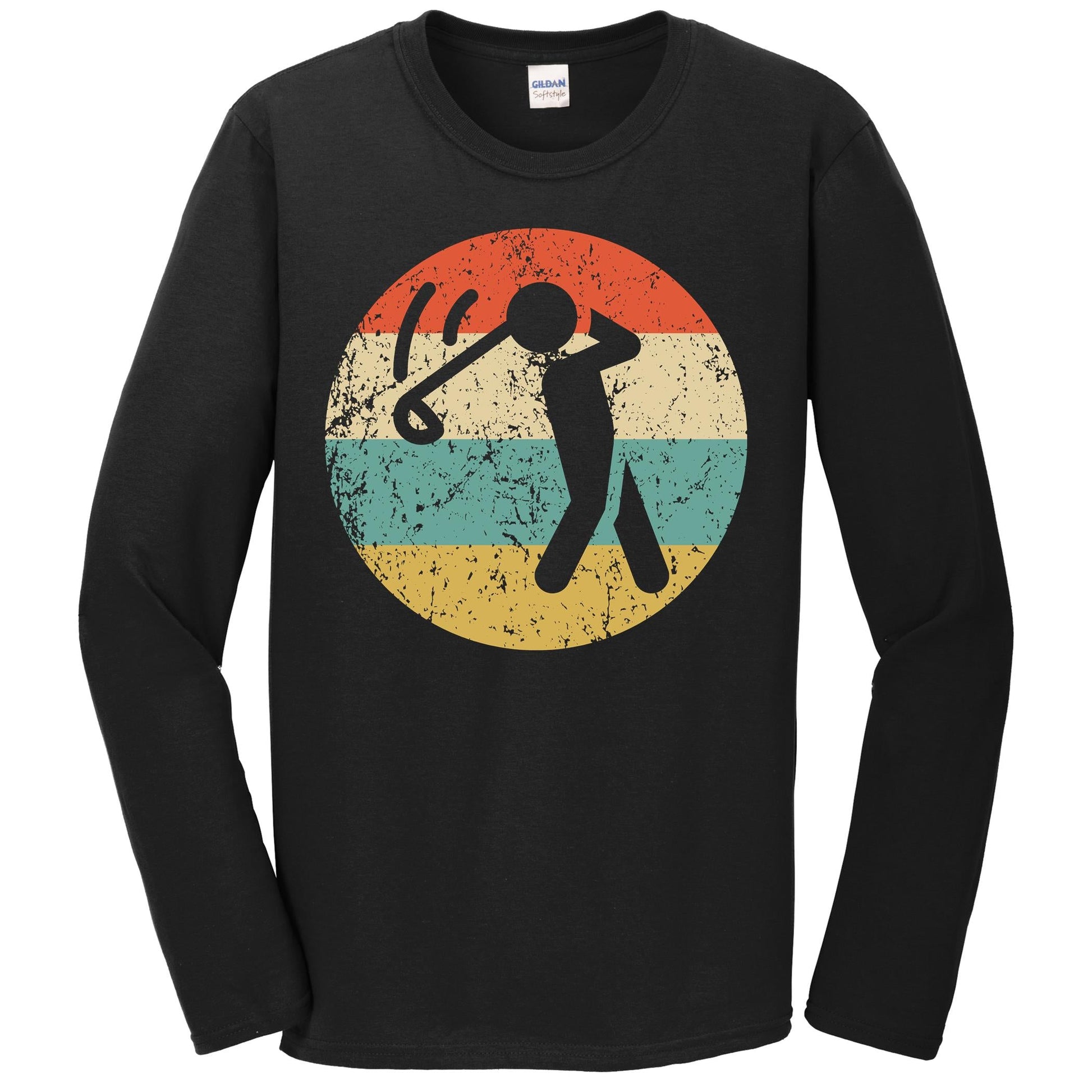 Golfer Retro Style Golf Long Sleeve T-Shirt