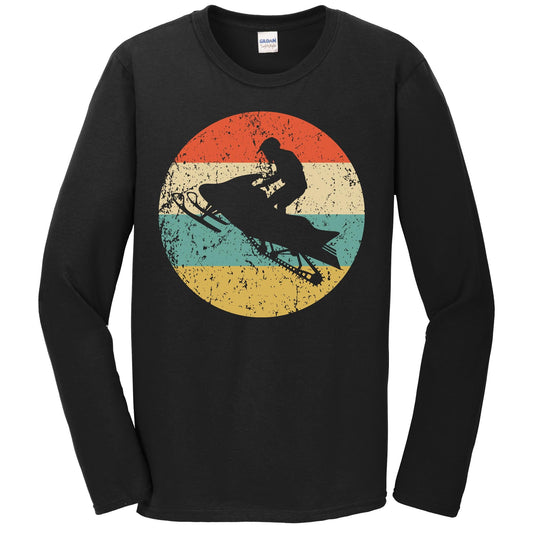 Snowmobile Retro Style Snowmobiling Long Sleeve T-Shirt