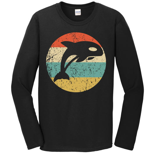 Killer Whale Retro Orca Whale Icon Long Sleeve T-Shirt