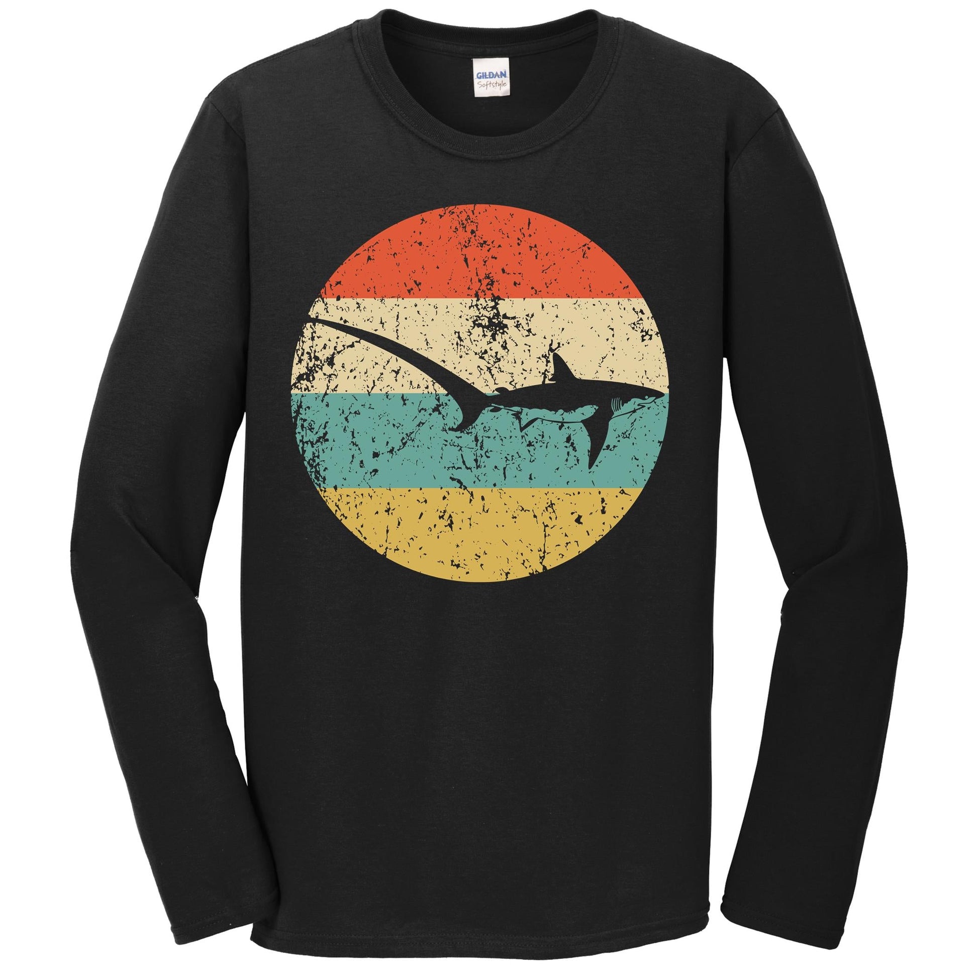 Thresher Shark Retro Shark Icon Long Sleeve T-Shirt