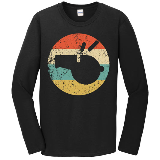 Referee Retro Ref Whistle Icon Long Sleeve T-Shirt
