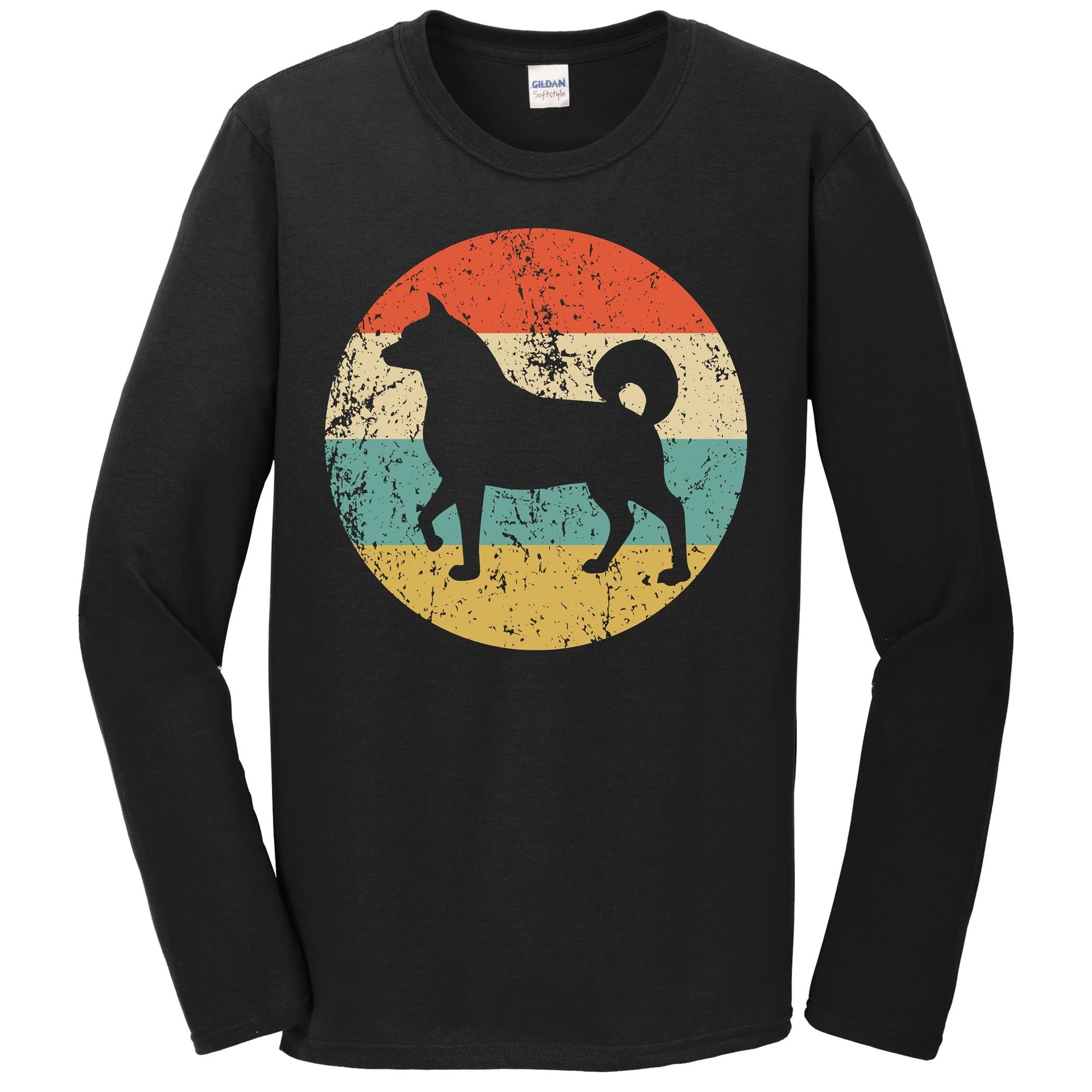 Retro Akita Inu Dog Breed Icon Long Sleeve T-Shirt