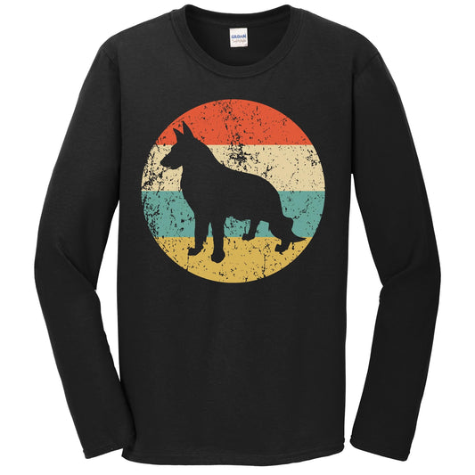 Retro German Shepherd Dog Breed Icon Long Sleeve T-Shirt