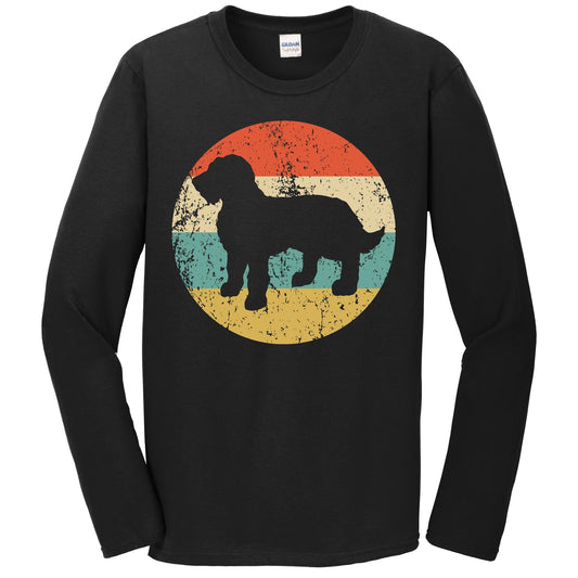Retro Goldendoodle Dog Breed Icon Long Sleeve T-Shirt