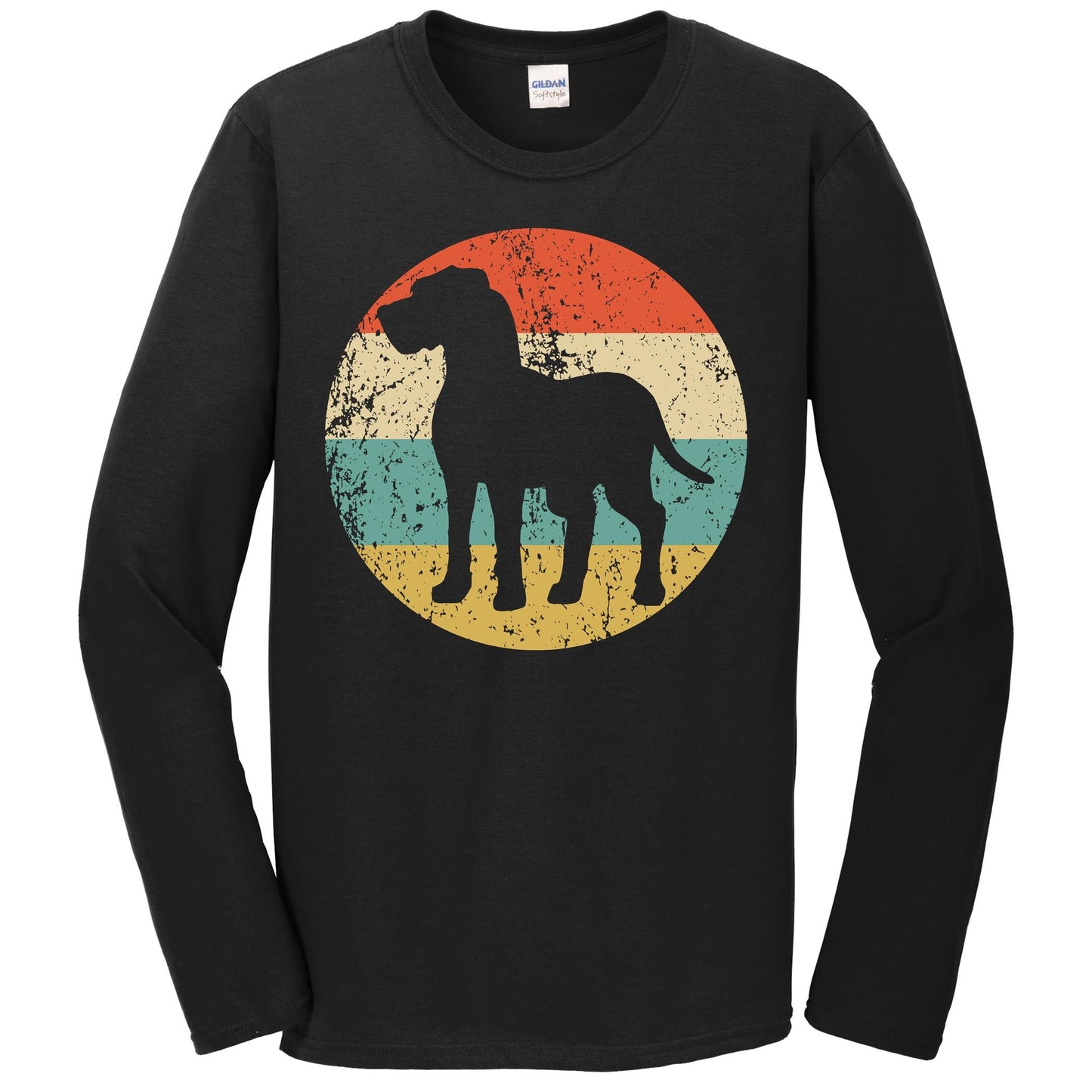 Retro Great Dane Dog Breed Icon Long Sleeve T-Shirt