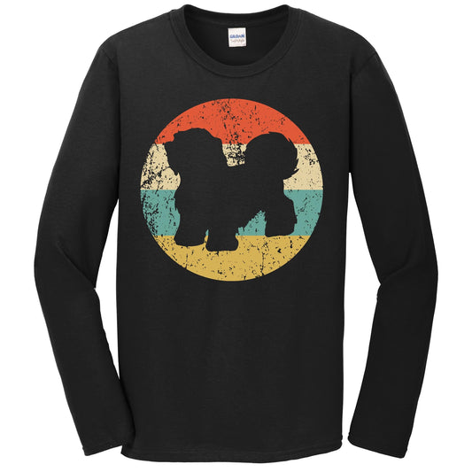 Retro Havanese Dog Breed Icon Long Sleeve T-Shirt