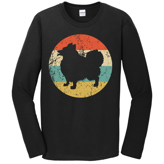 Retro Pomeranian Dog Breed Icon Long Sleeve T-Shirt