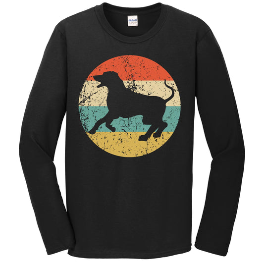 Retro Rhodesian Ridgeback Dog Breed Icon Long Sleeve T-Shirt