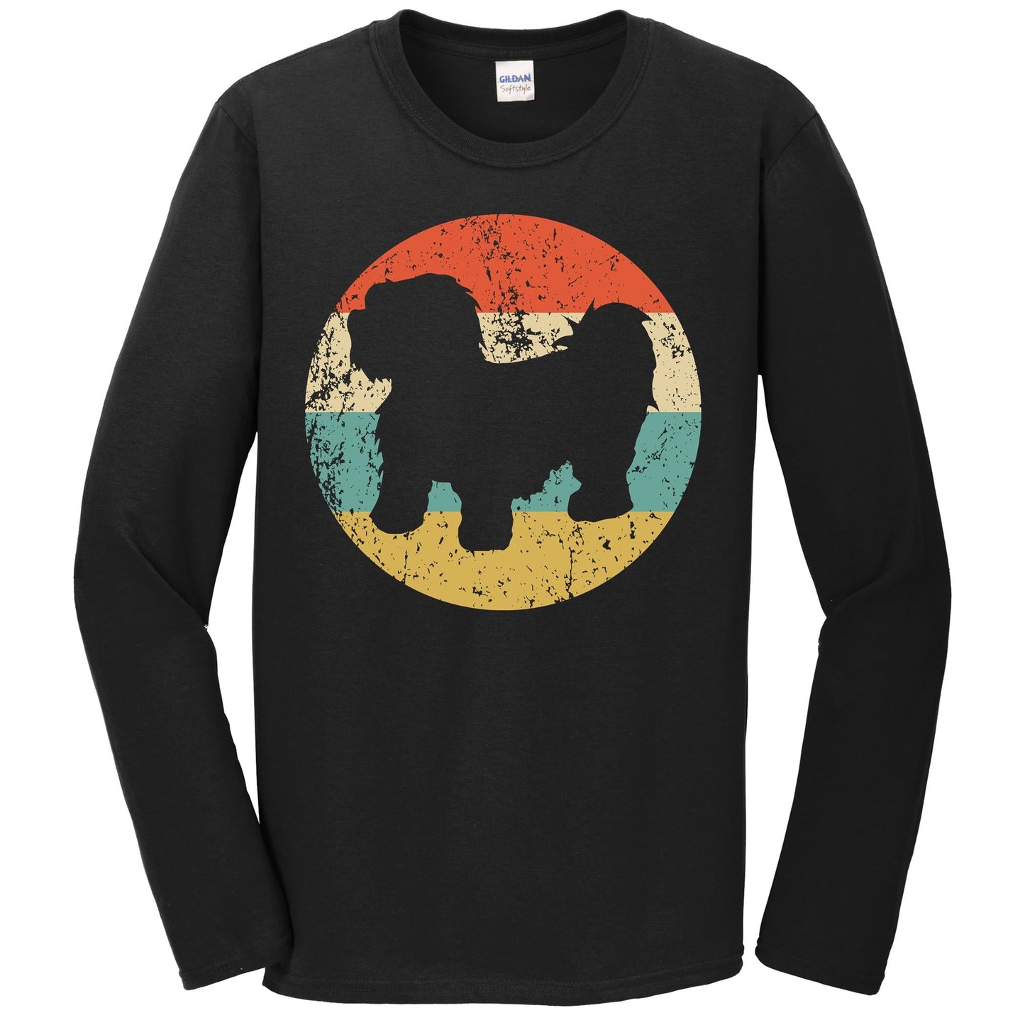 Retro Shih Tzu Dog Breed Icon Long Sleeve T-Shirt