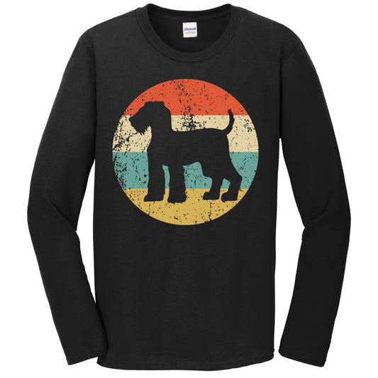 Retro Airedale Terrier Dog Breed Icon Long Sleeve T-Shirt