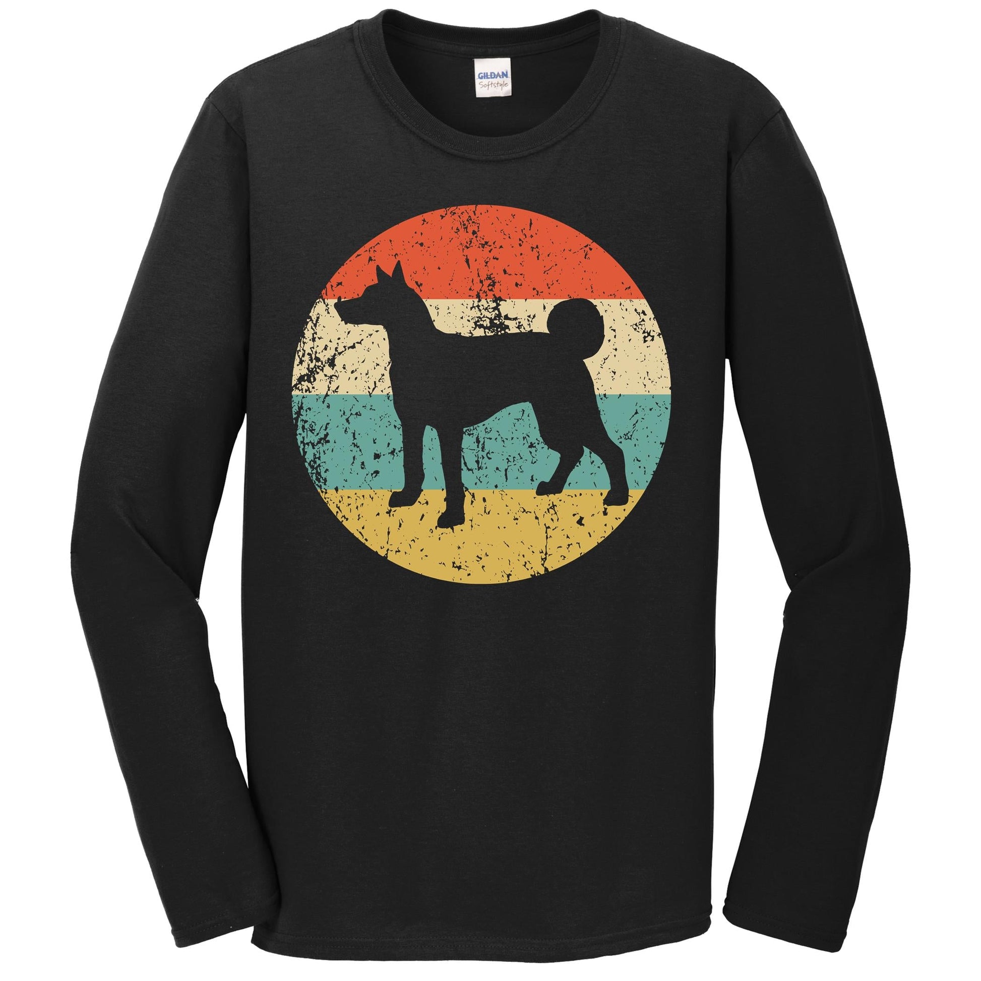 Retro Basenji Dog Breed Icon Long Sleeve T-Shirt