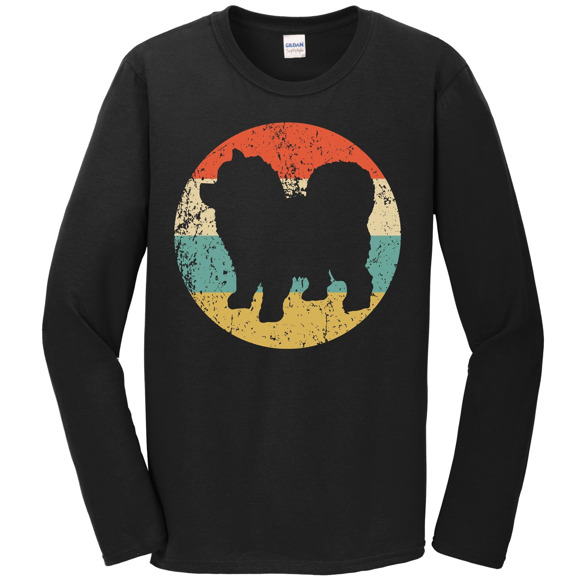 Retro Chow Chow Dog Breed Icon Long Sleeve T-Shirt