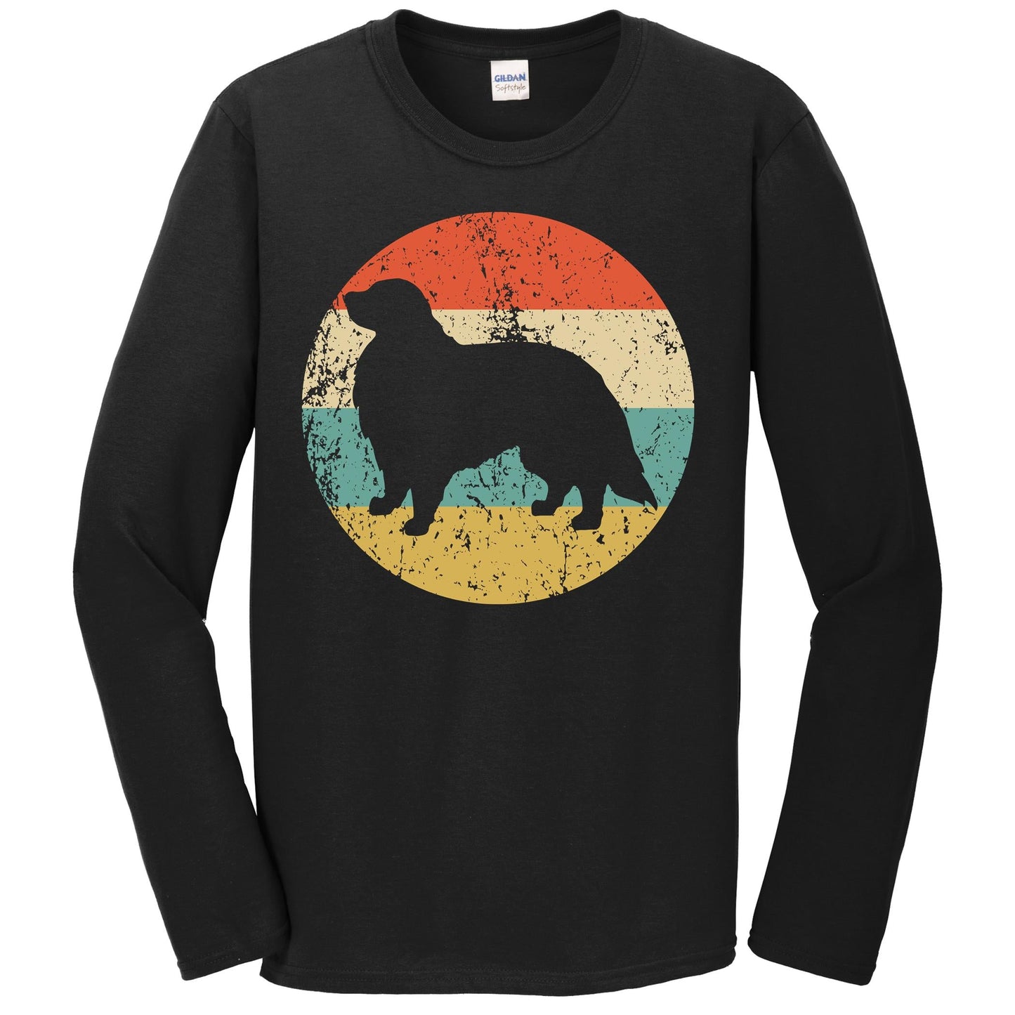 Retro Great Pyrenees Dog Breed Icon Long Sleeve T-Shirt