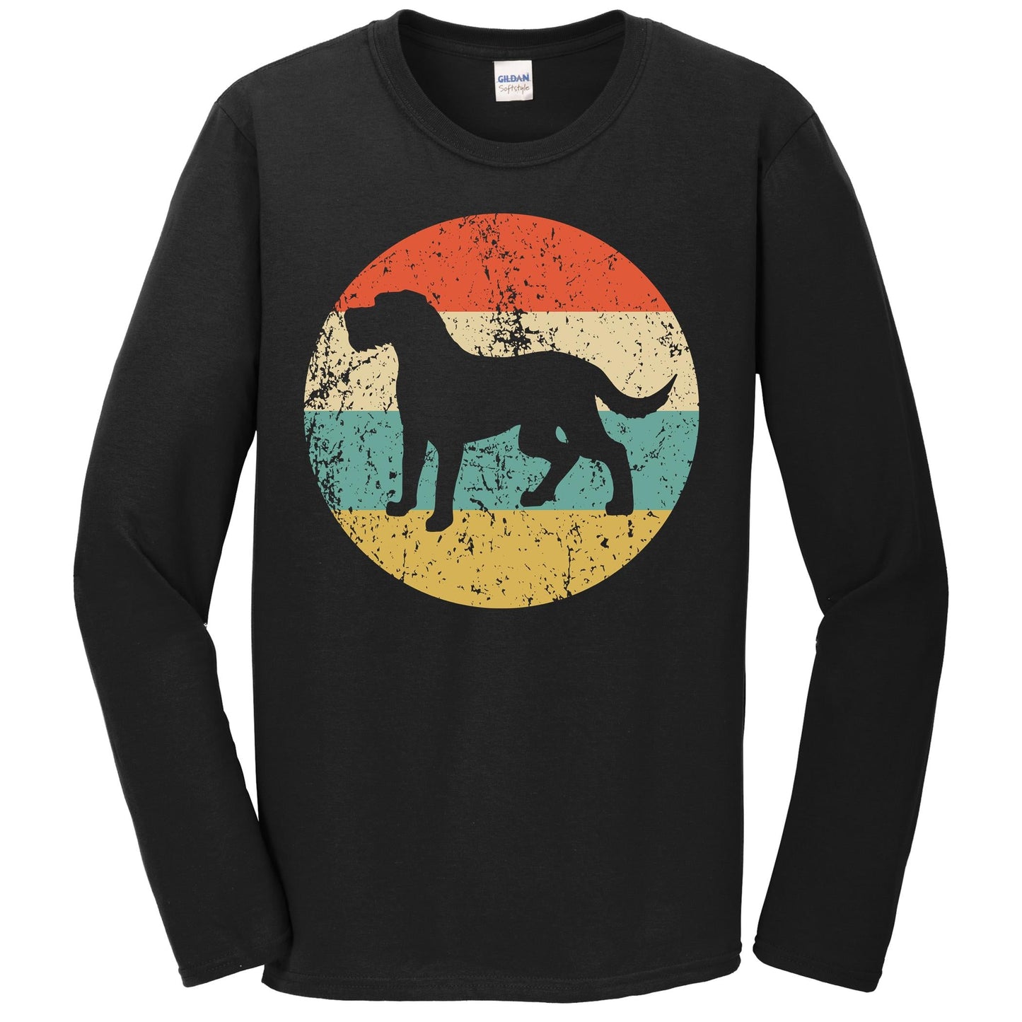 Retro Irish Wolfhound Dog Breed Icon Long Sleeve T-Shirt