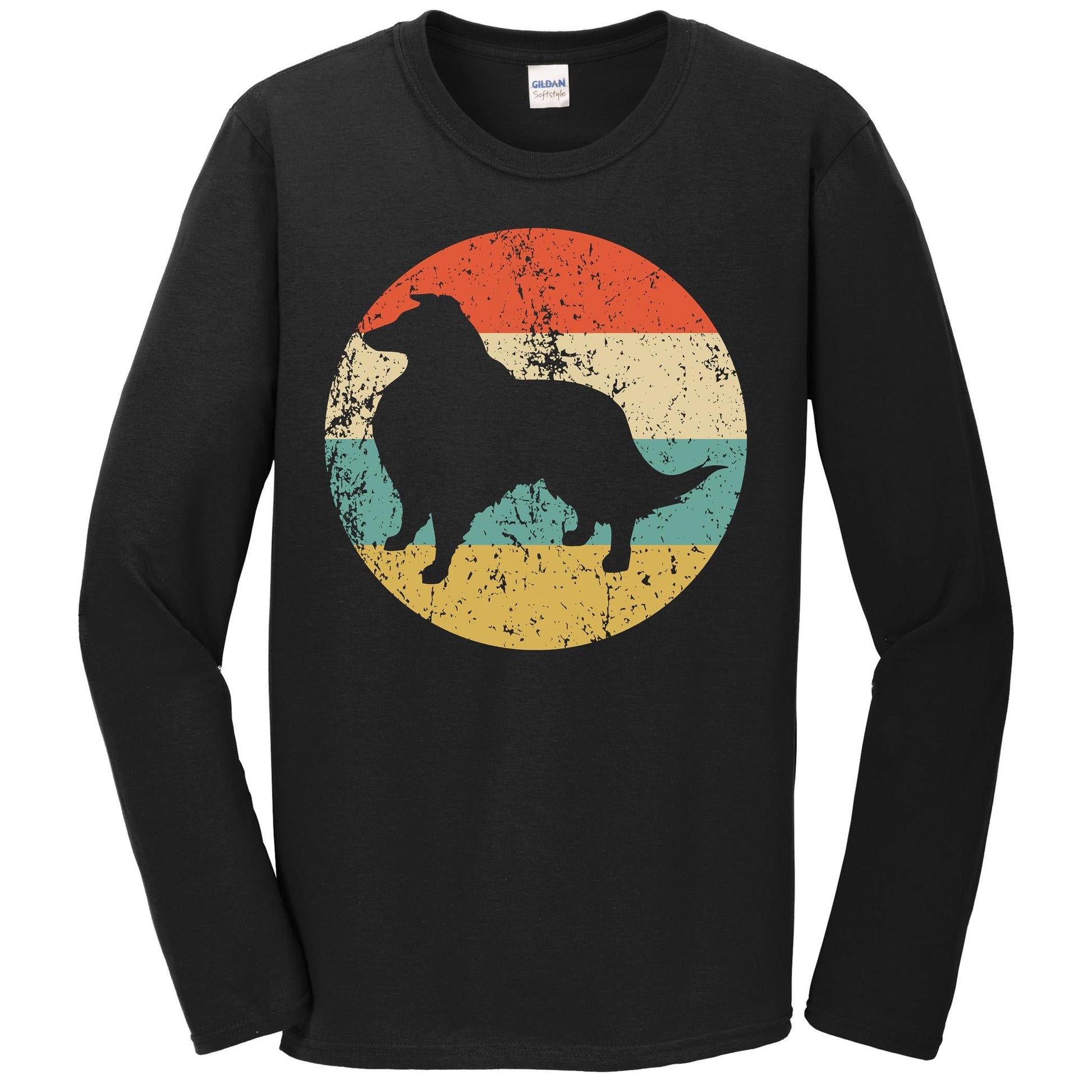 Retro Shetland SheepDog Breed Icon Long Sleeve T-Shirt