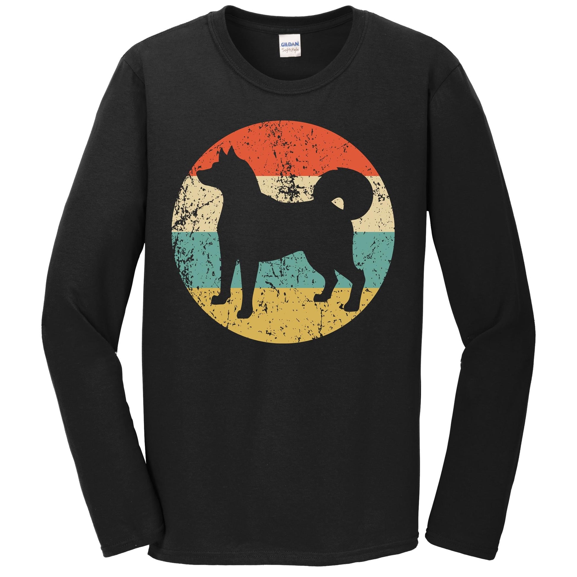 Retro Shiba Inu Dog Breed Icon Long Sleeve T-Shirt