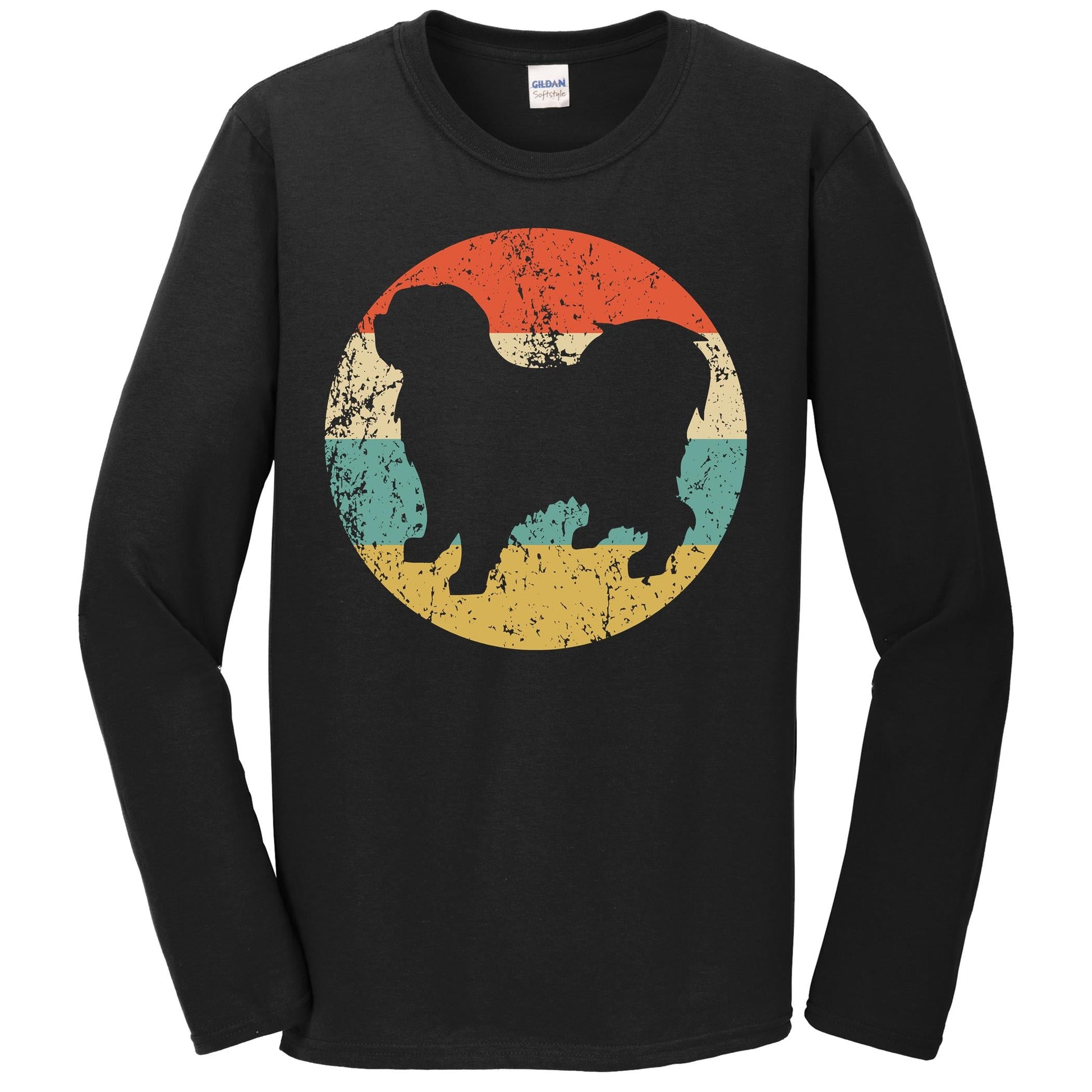 Retro Tibetan Terrier Dog Breed Icon Long Sleeve T-Shirt