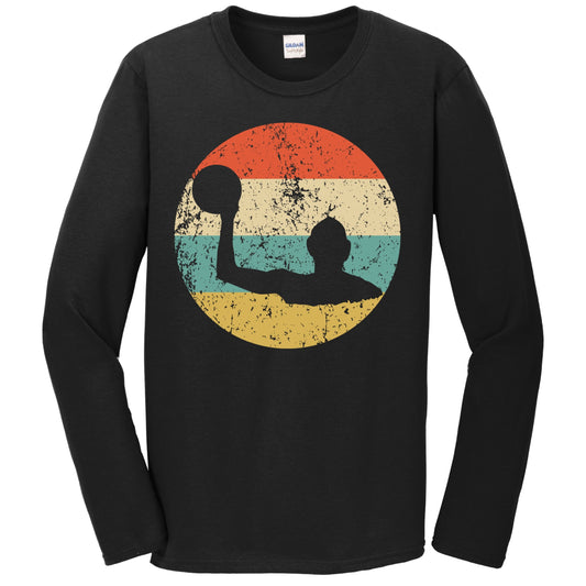 Water Polo Shirt - Retro Water Polo Player Icon Long Sleeve T-Shirt