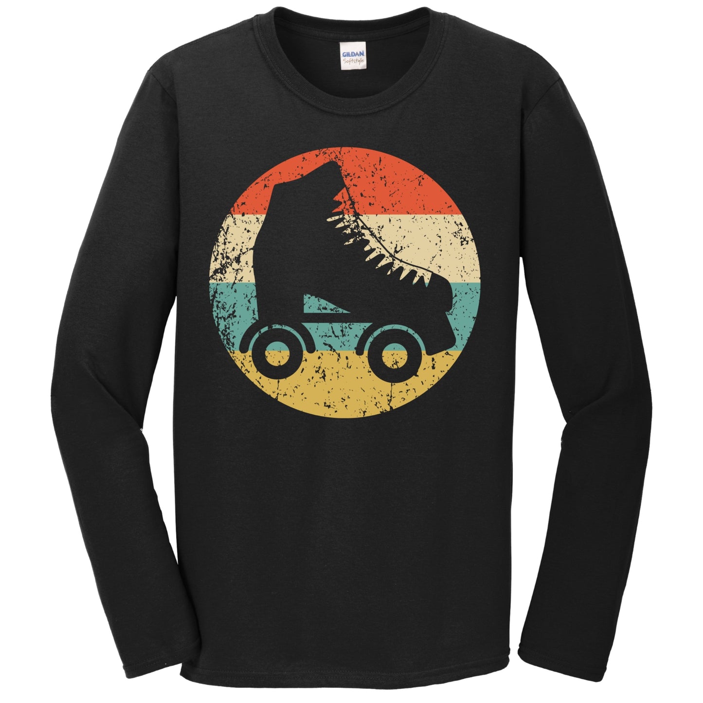 Roller Derby Shirt - Retro Roller Skate Icon Long Sleeve T-Shirt