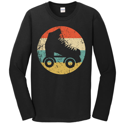 Roller Derby Shirt - Retro Roller Skate Icon Long Sleeve T-Shirt