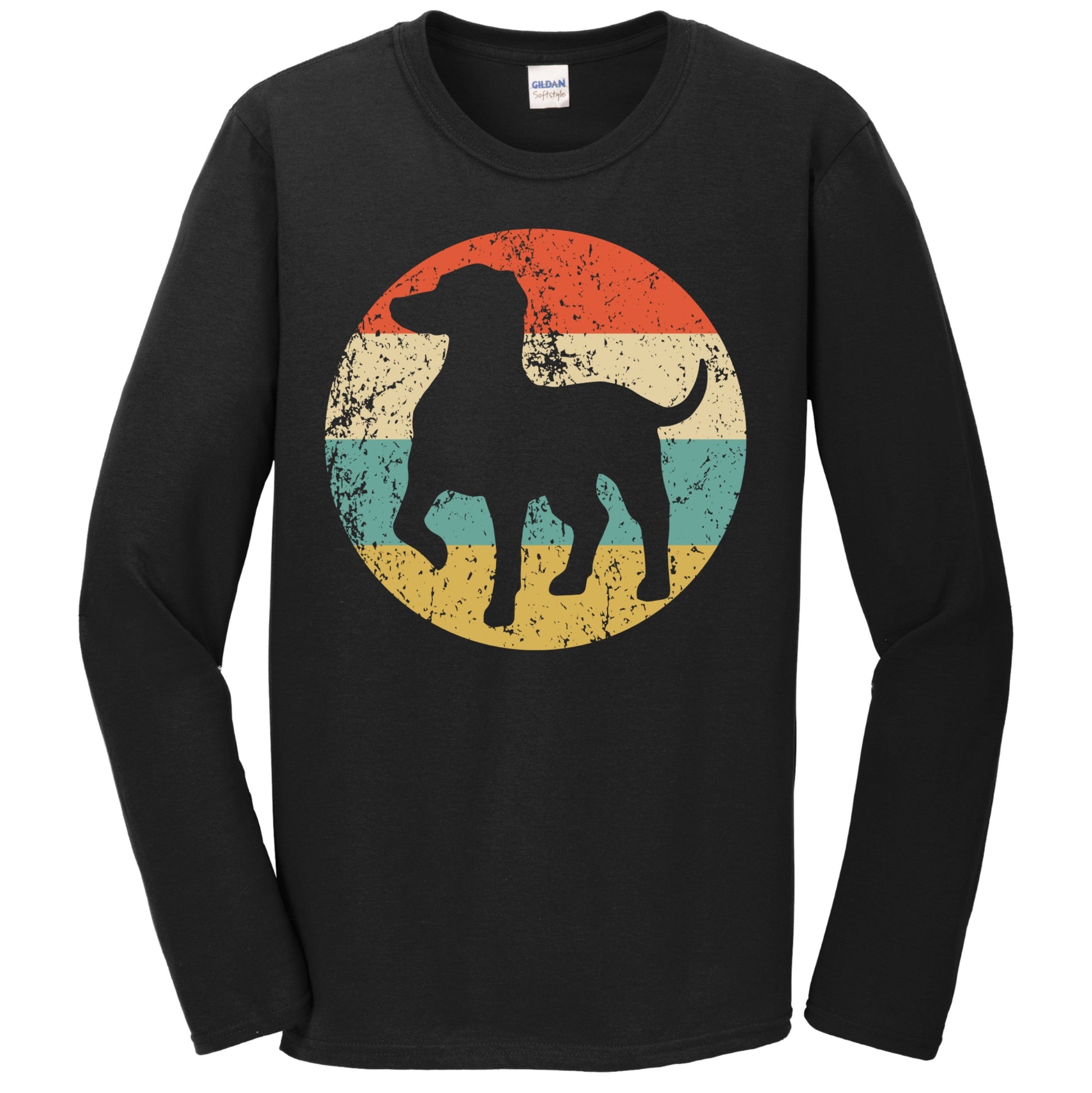 Retro German Shorthaired Pointer Dog Breed Icon Long Sleeve T-Shirt