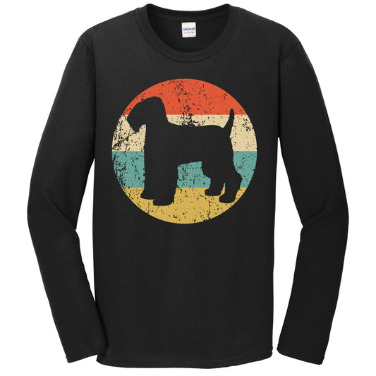 Retro Kerry Blue Terrier Dog Breed Icon Long Sleeve T-Shirt