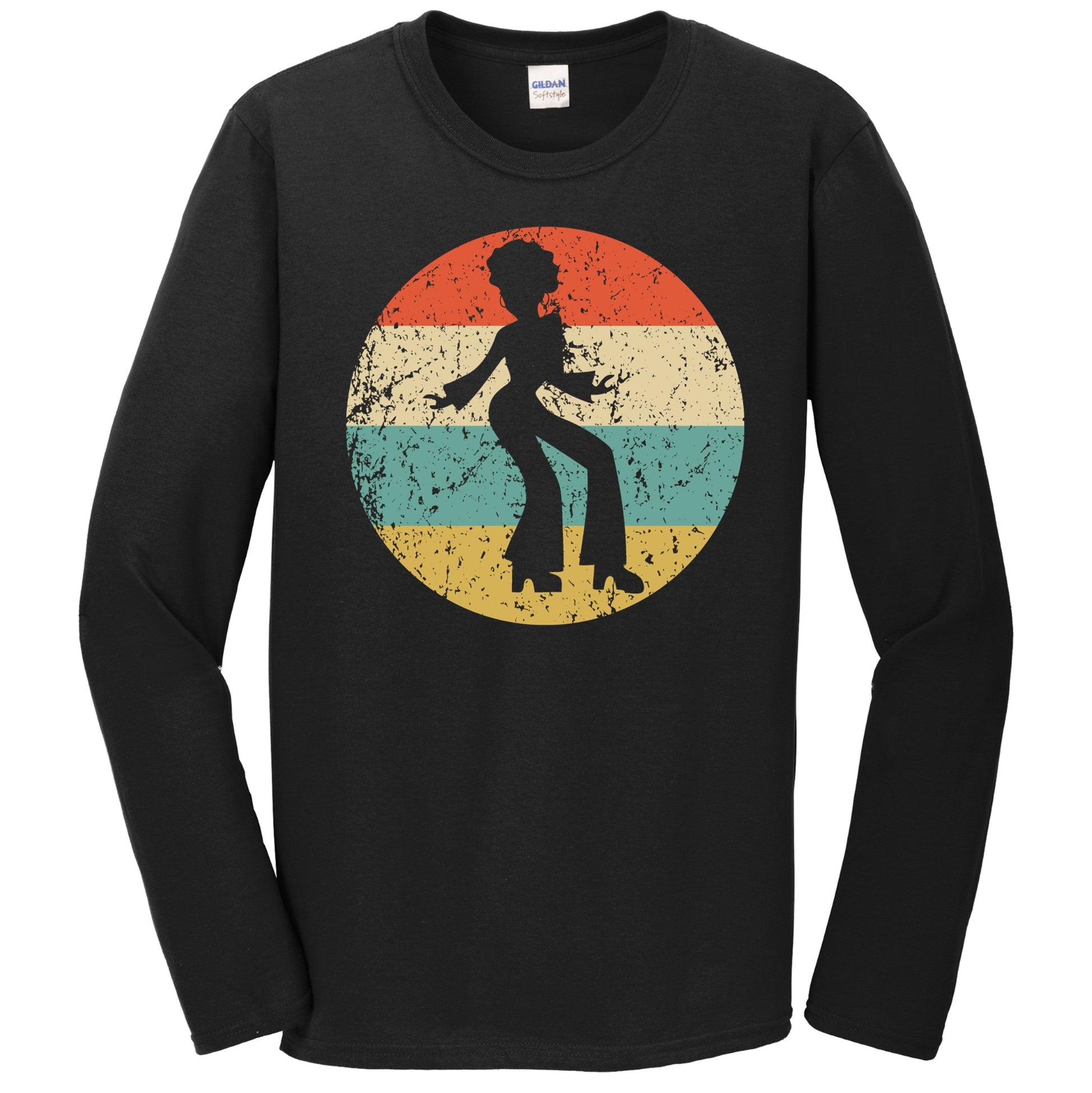 Retro Disco Dancer 1960's 1970's Vintage Style Disco Long Sleeve T-Shirt