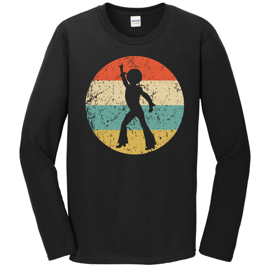 Retro Disco Dancer 1960's 1970's Vintage Style Disco Long Sleeve T-Shirt