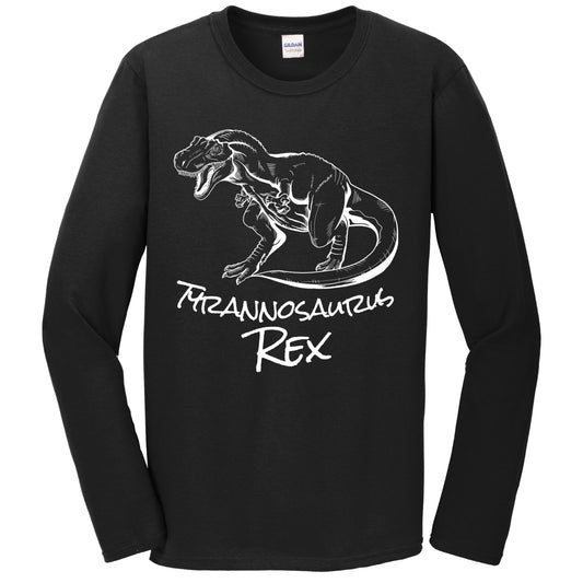 Tyrannosaurus Rex Sketch Cool Prehistoric T-Rex Dinosaur Long Sleeve T-Shirt