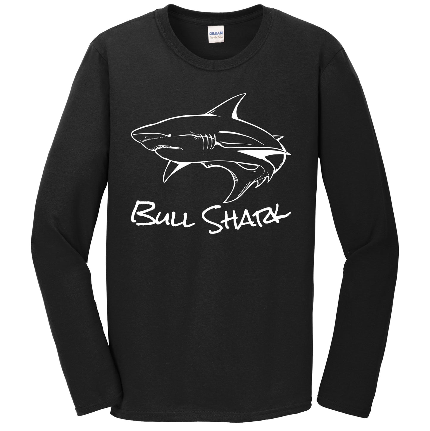 Bull Shark Sketch Cool Shark Long Sleeve T-Shirt