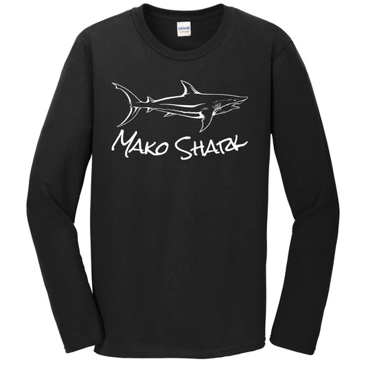 Mako Shark Sketch Cool Shark Long Sleeve T-Shirt