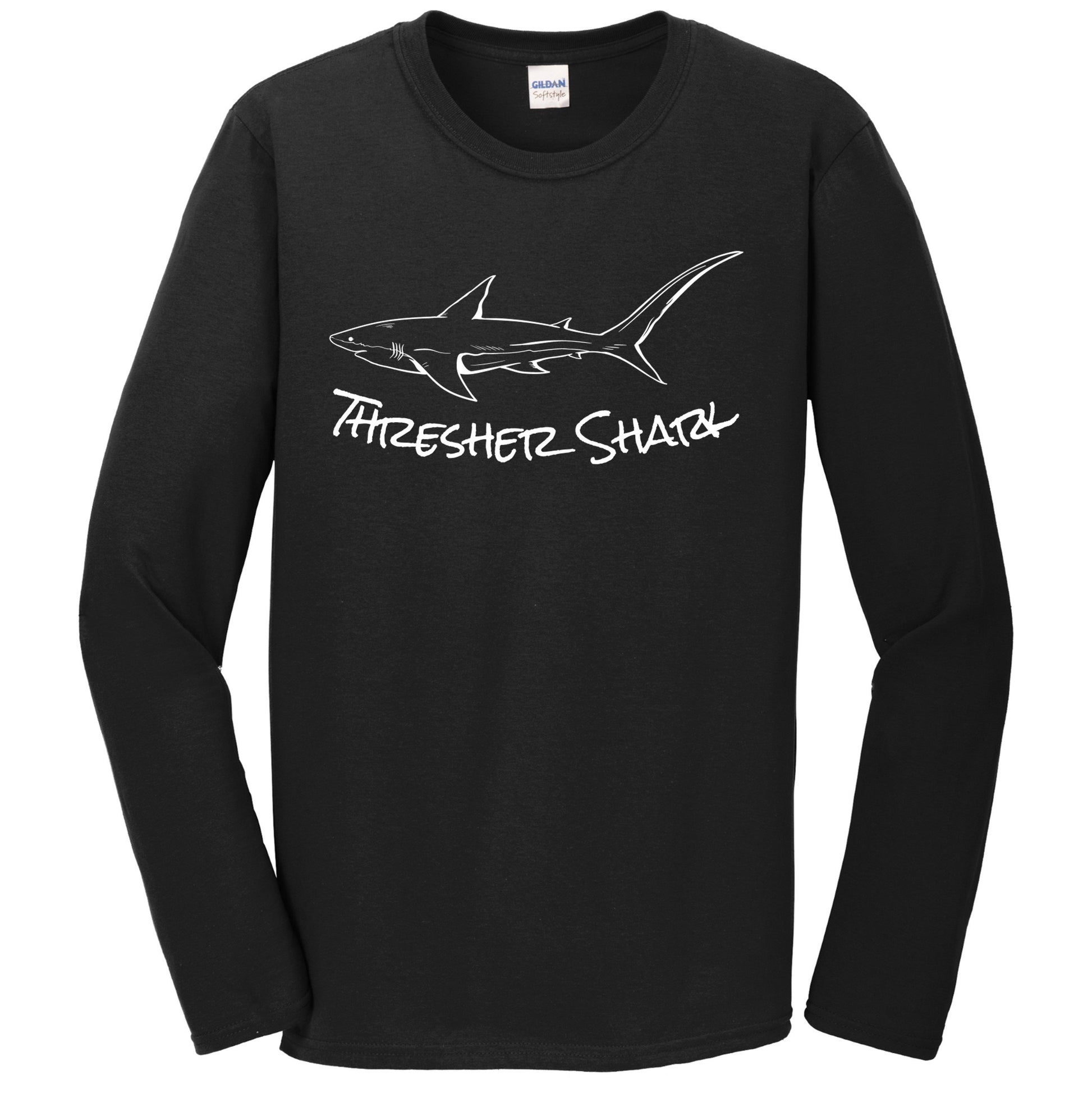 Thresher Shark Sketch Cool Shark Long Sleeve T-Shirt