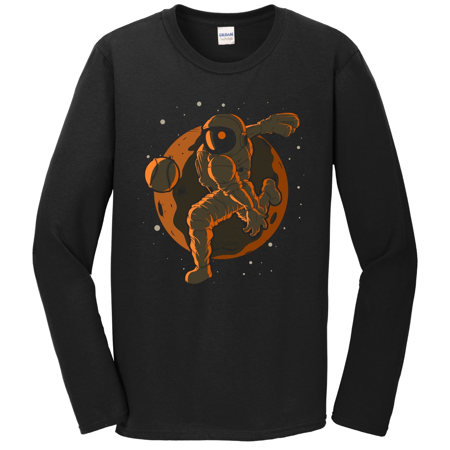 Baseball Pitcher Astronaut Outer Space Spaceman Long Sleeve