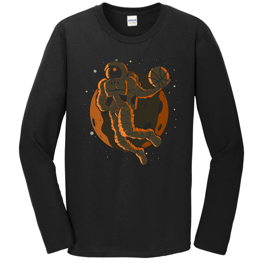 Basketball Dunk Astronaut Outer Space Spaceman Long Sleeve