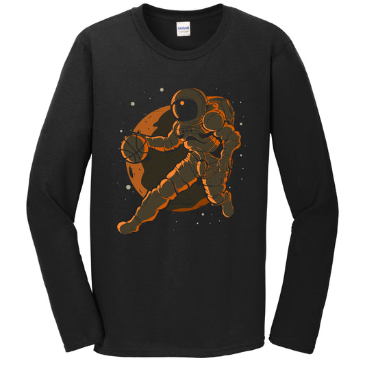 Basketball Astronaut Outer Space Spaceman Long Sleeve