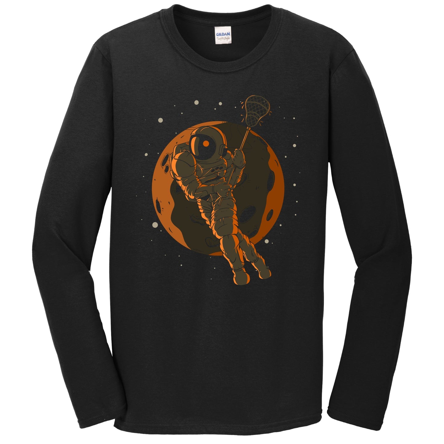 Lacrosse Astronaut Outer Space Spaceman Long Sleeve