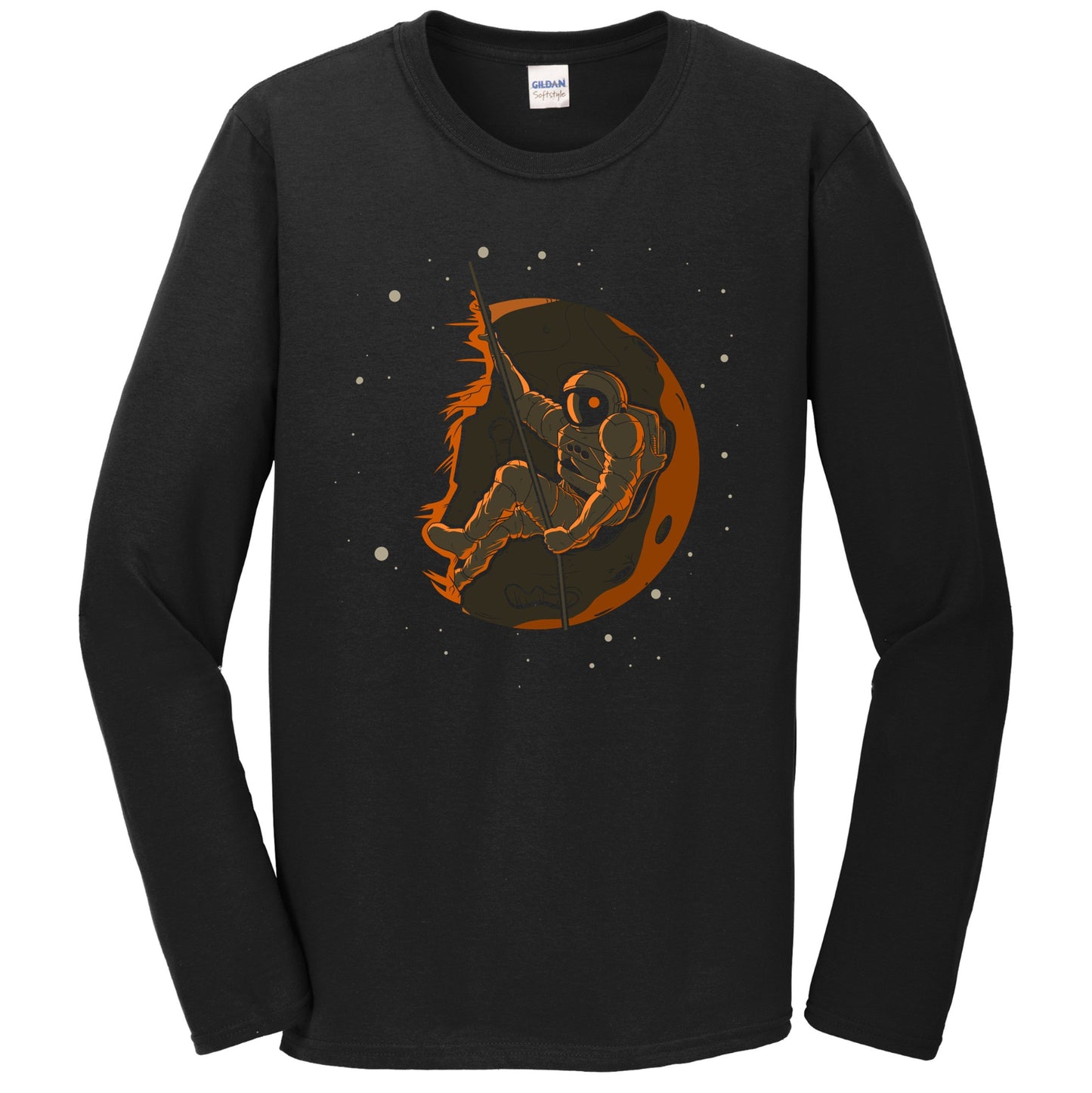 Rock Climbing Astronaut Outer Space Spaceman Long Sleeve