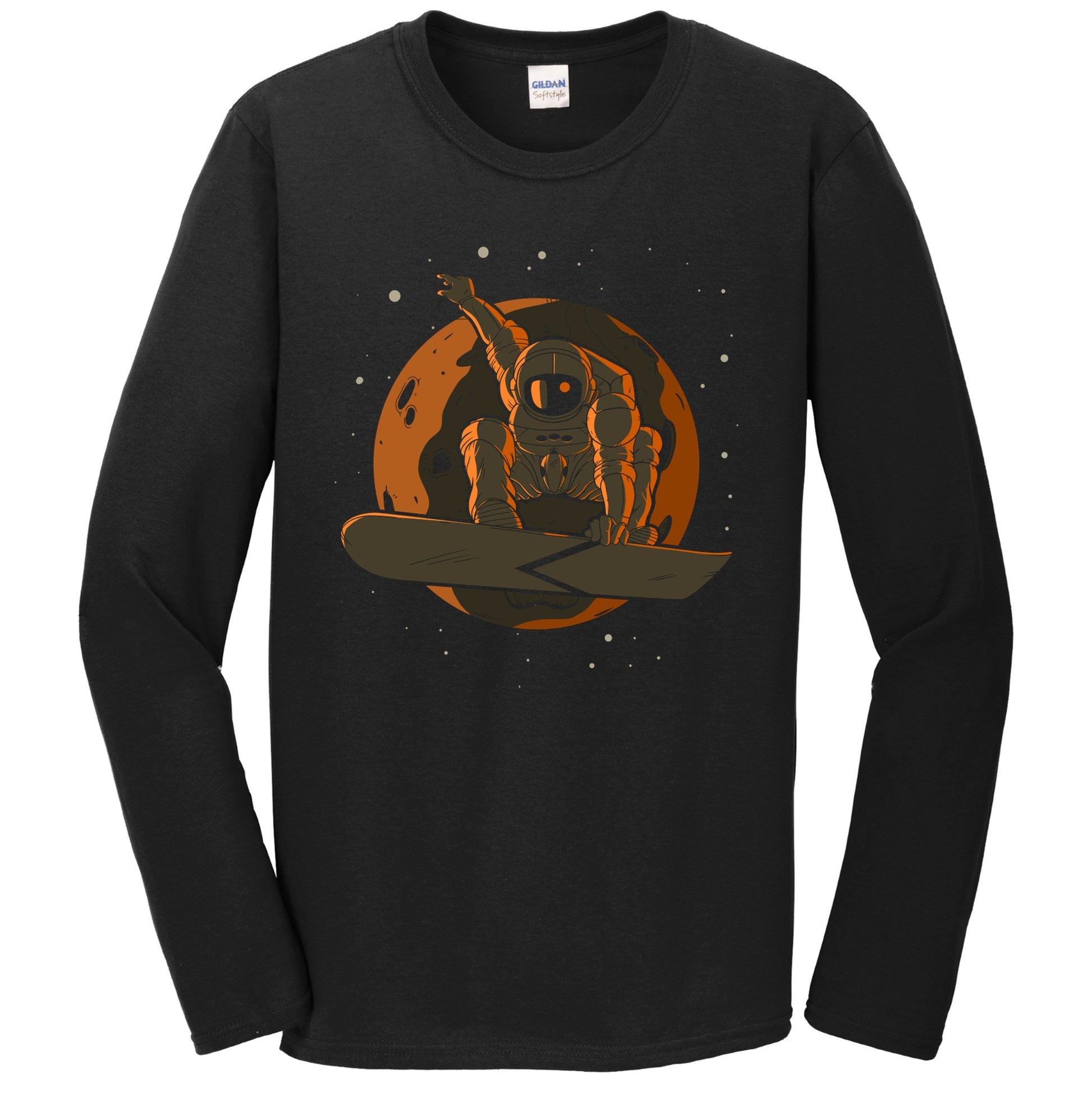 Snowboarding Astronaut Outer Space Spaceman Long Sleeve