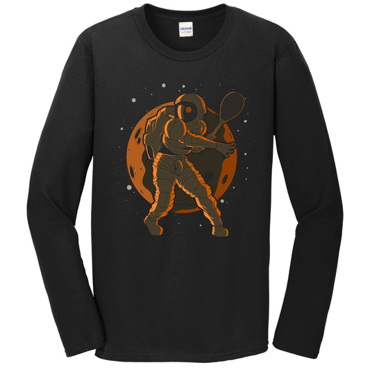 Tennis Astronaut Outer Space Spaceman Long Sleeve