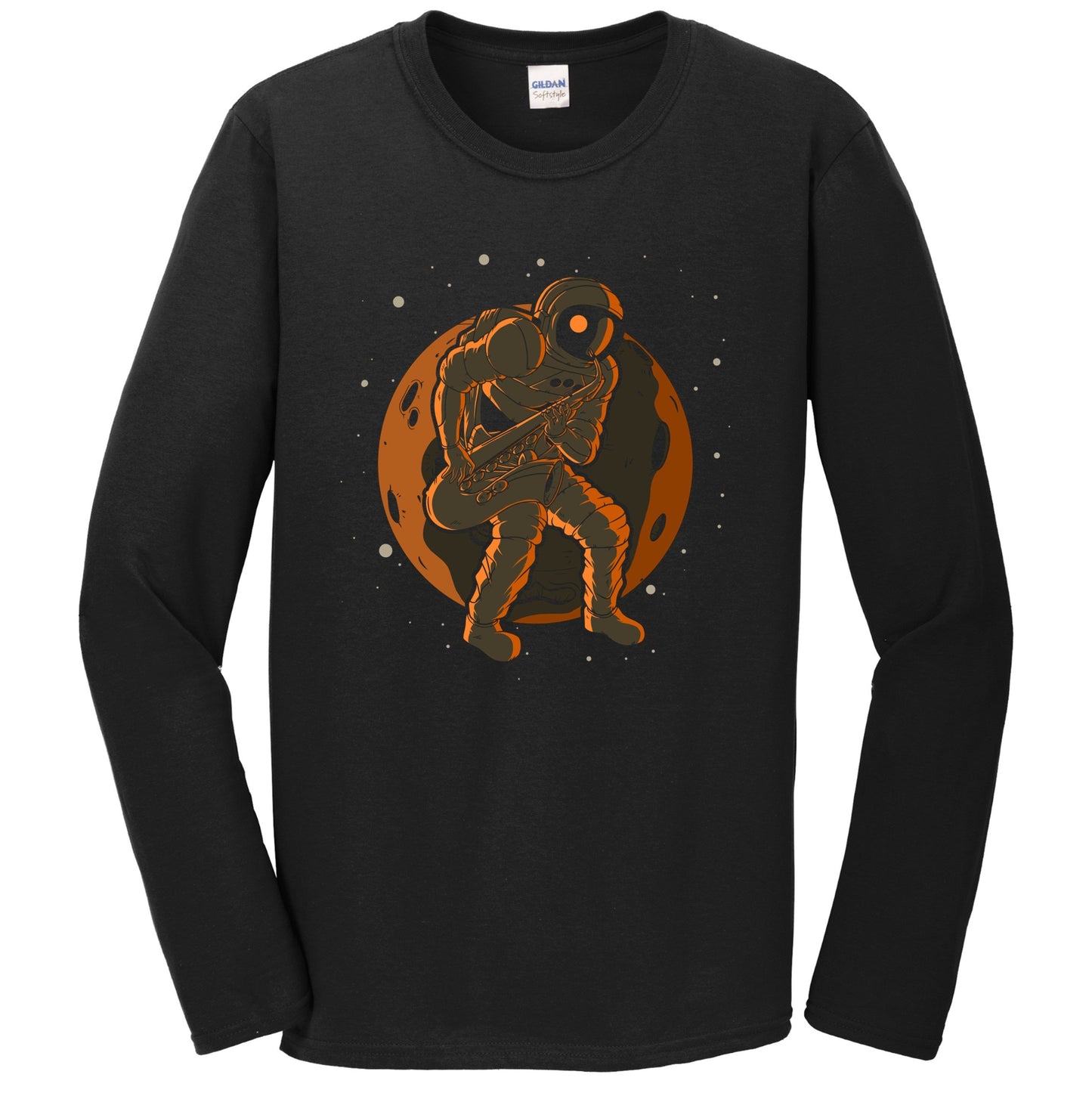 Sax Player Astronaut Outer Space Spaceman Saxophone Long Sleeve T-Shirt - Men's Astronaut Shirt