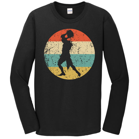 Halloween Spooky Scary Headless Zombie Silhouette Retro Long Sleeve T-Shirt